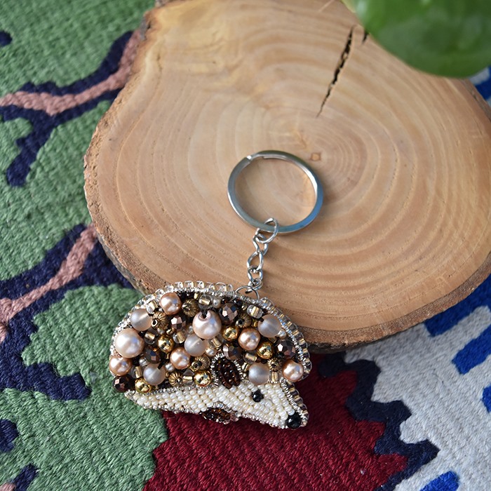 جاکلیدی جواهردوزی طرح جوجه تیغی