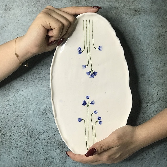 دیس سرامیکی طرح گل