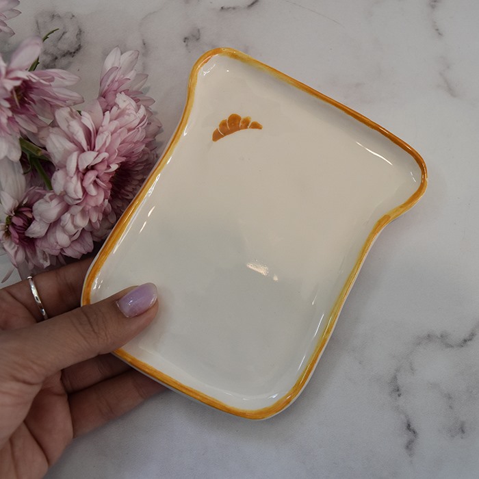 بشقاب سرامیکی طرح نان تست