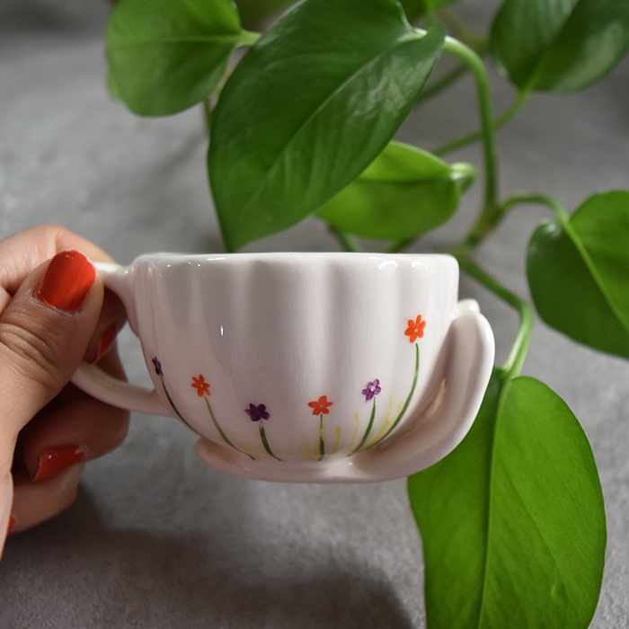 فنجان سرامیکی دالبوری مدل حلزون