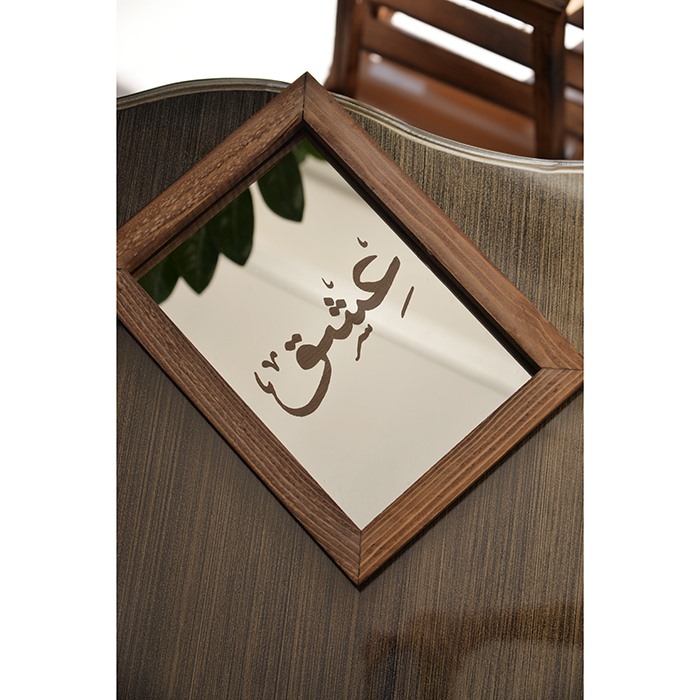 آینه حکاکی شده طرح عشق