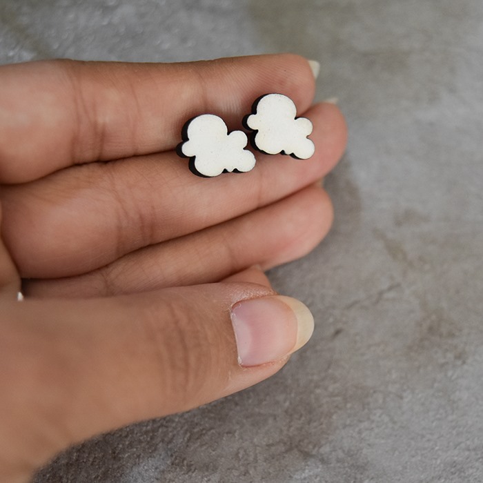 گوشواره میخی مدل ابر