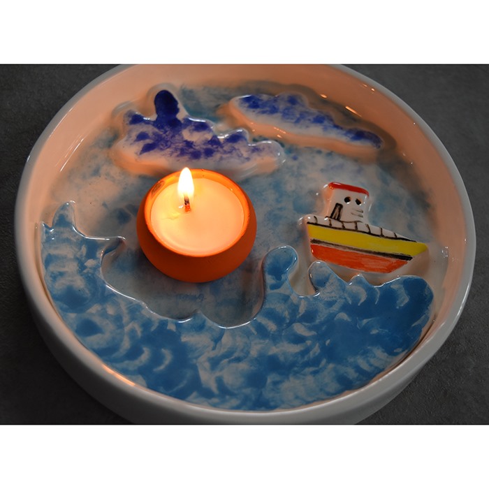 جاشمعی سرامیکی مدل دریا