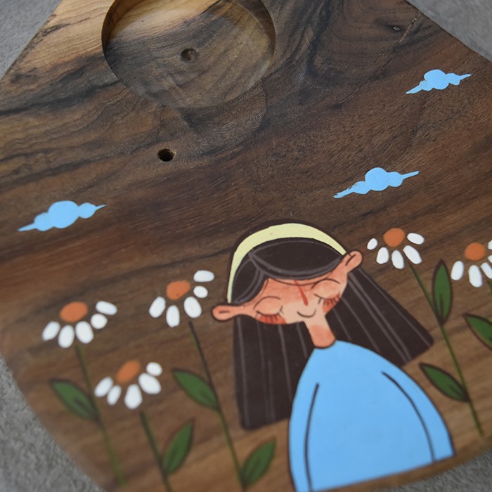 جاشمعی چوبی مدل بابونه