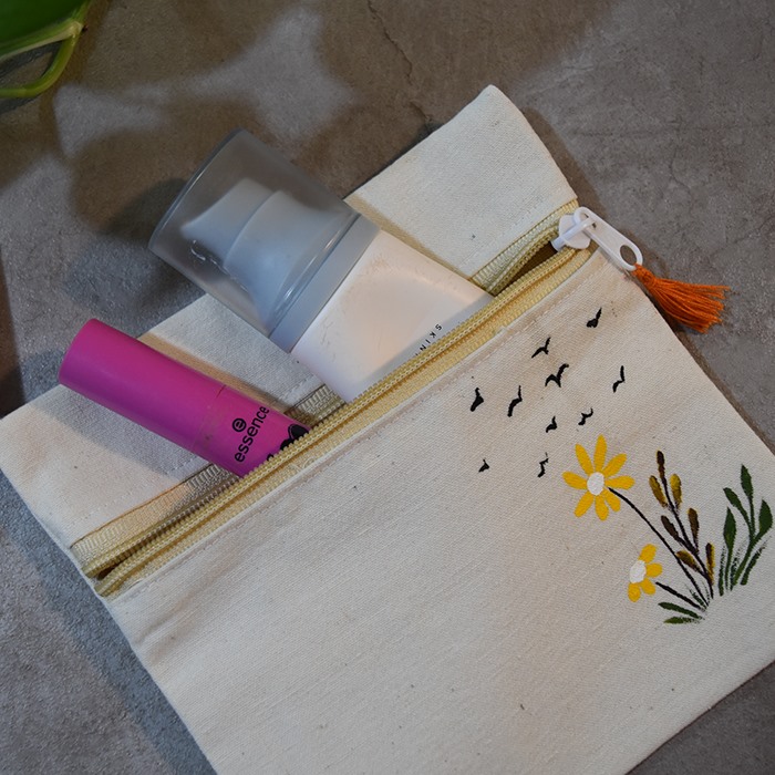 کیف لوازم آرایش مدل گل