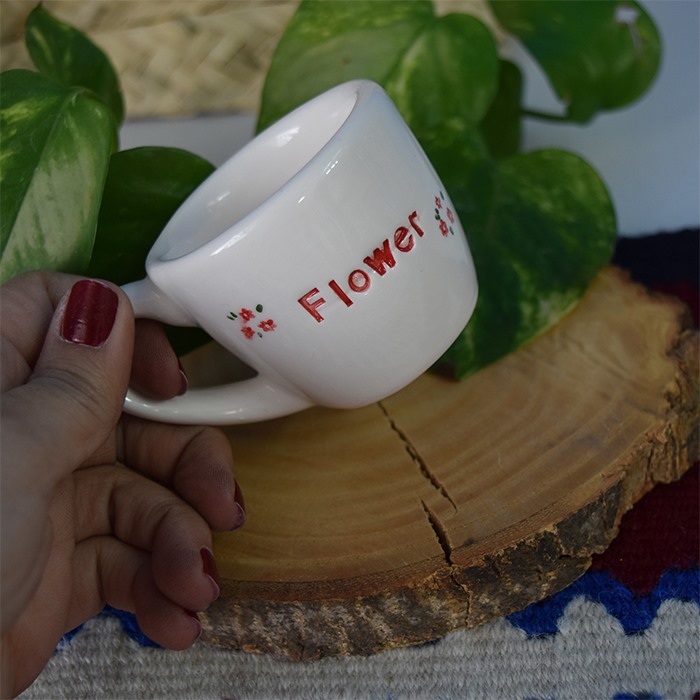 قهوه خوری  flower پهن با دسته 
