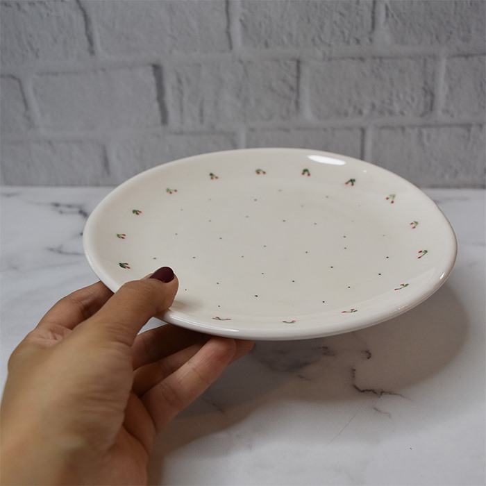 بشقاب سرامیکی طرح گیلاس