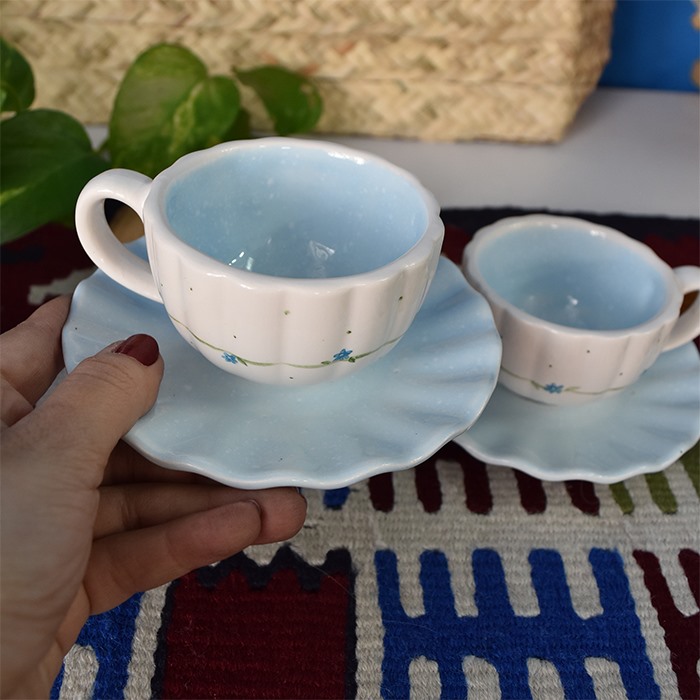 سرویس دو نفره چای خوری قوری و فنجان