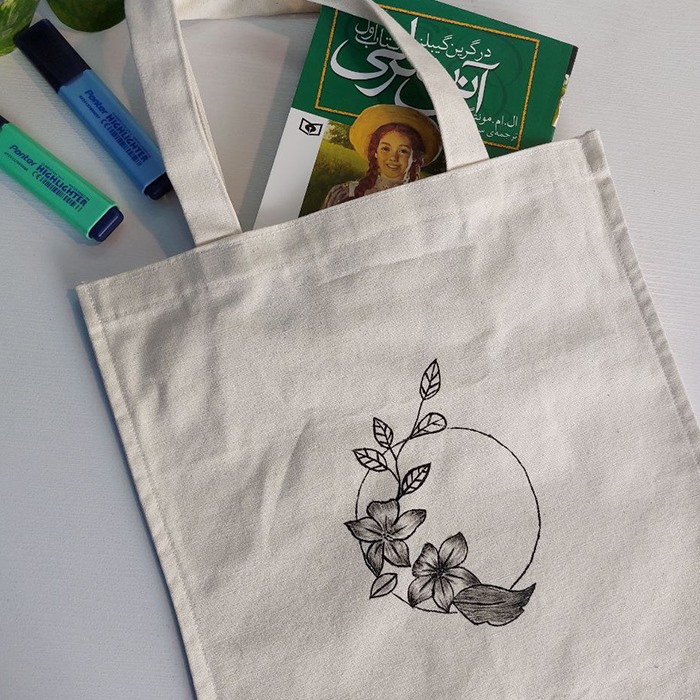 ساک خرید مدل گل فانتزی