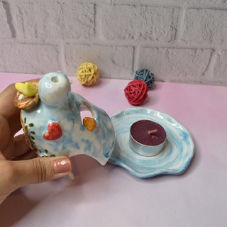 جاشمعی سرامیکی مدل خانه عشق
