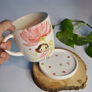ست ماگ و زیرماگی سرامیکی مدل girl