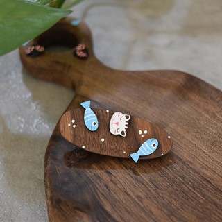 گیره مو مدل گربه و ماهی