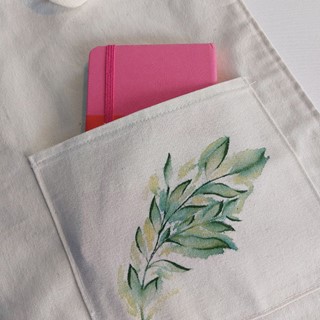 ساک خرید مدل جیب دار طرح برگ