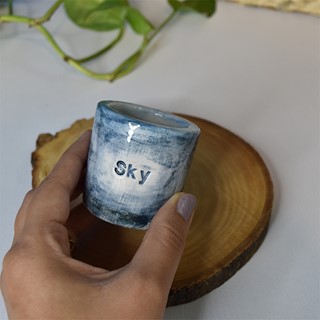 قهوه‌خوری سرامیکی آبی 