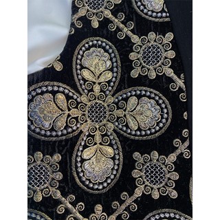 وست و شومیز سوزن دوزی گل طلایی