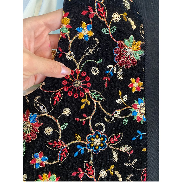 وست و شومیز سوزن دوزی گل رنگی