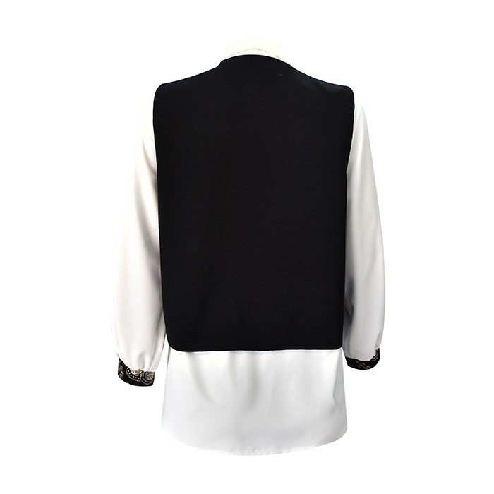 وست و شومیز سوزن دوزی گل طلایی