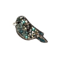 سنجاق سینه گنجشک نقره ای