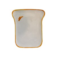 بشقاب سرامیکی طرح نان تست