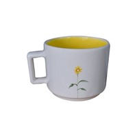 ماگ سرامیکی گل زرد تک